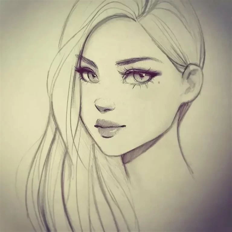 Рисунок карандашом девушка
