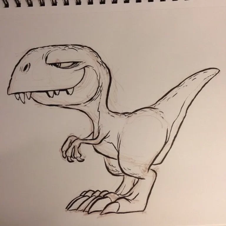 Легкие И Красивые Рисунки Динозавров Для Срисовки