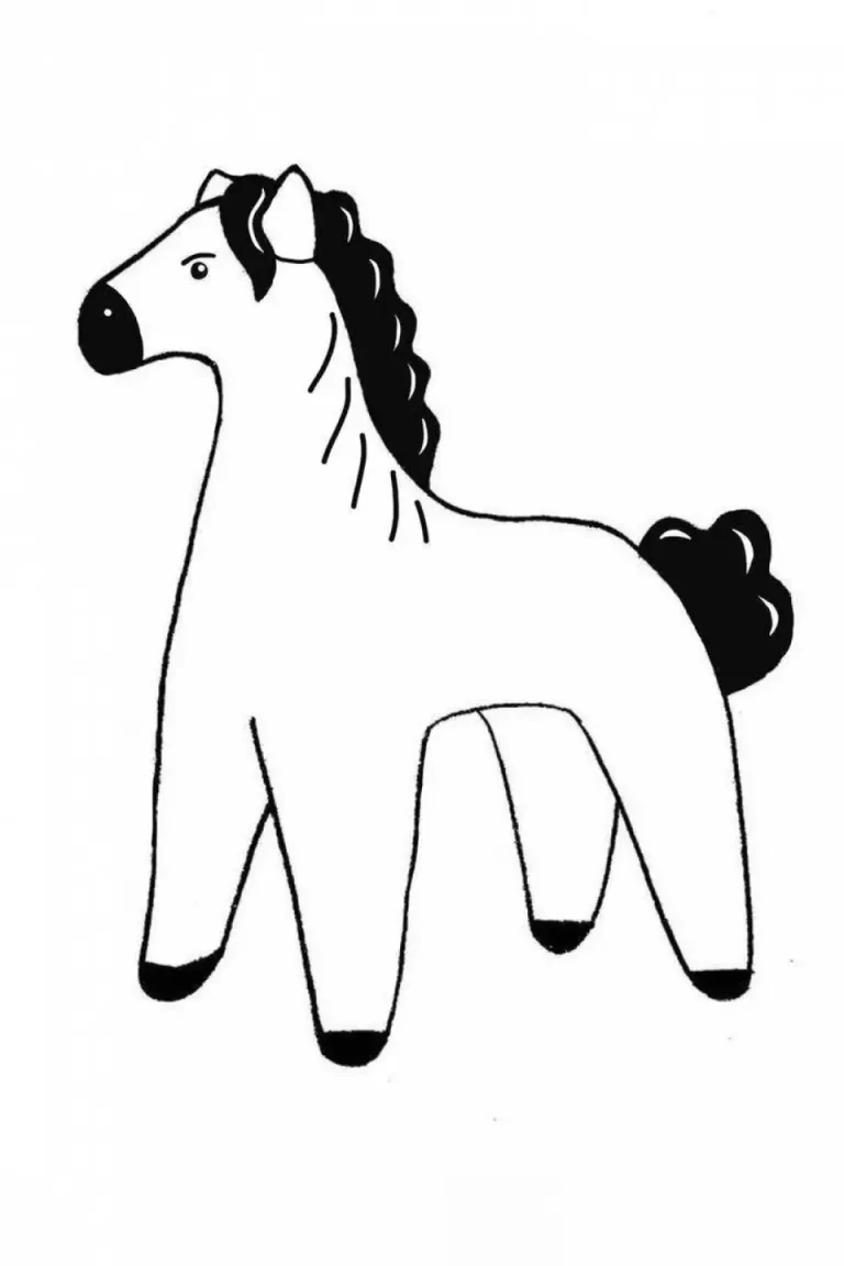 Изумительный Рисунок Дымковской Лошади: Великолепие На Бумаге