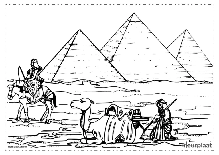 Египетские пирамиды раскраска