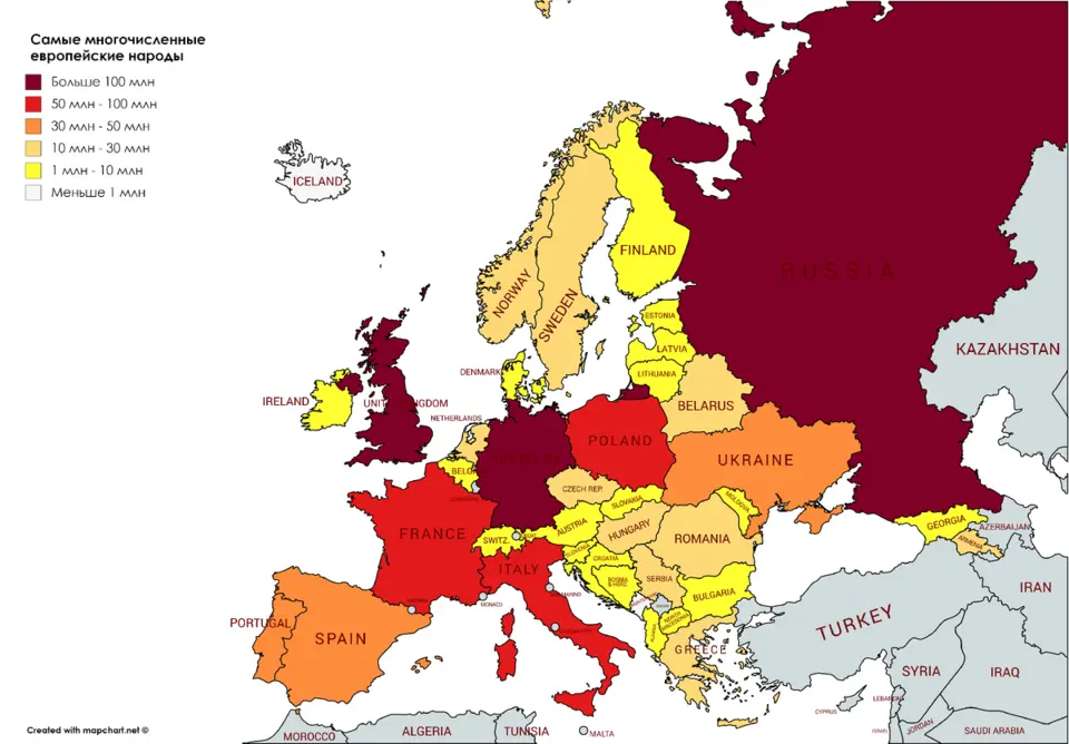 Карта европы 2020