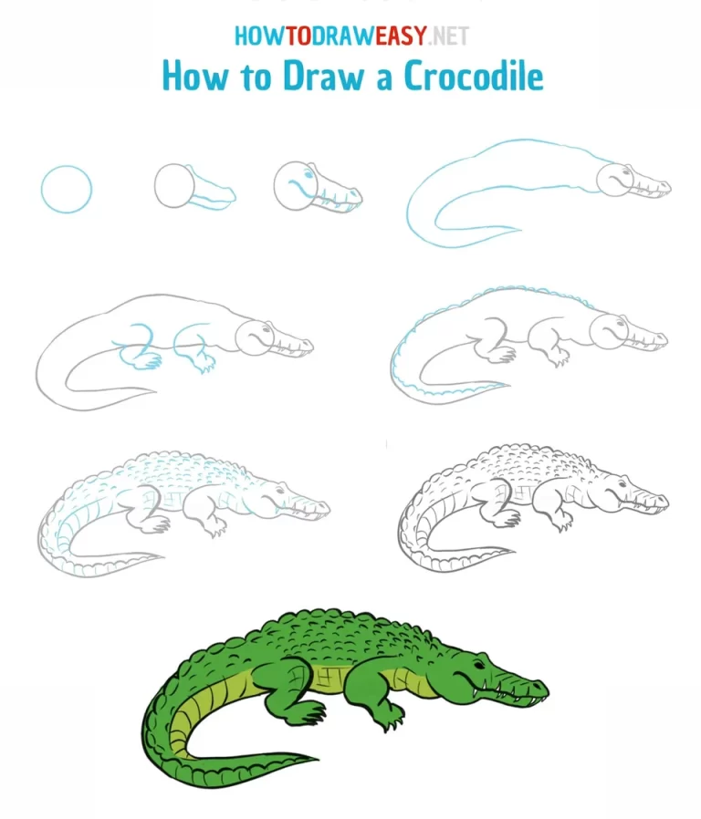 Крокодил Рисунок: Мастерство Воплощено В Линиях И Красках
