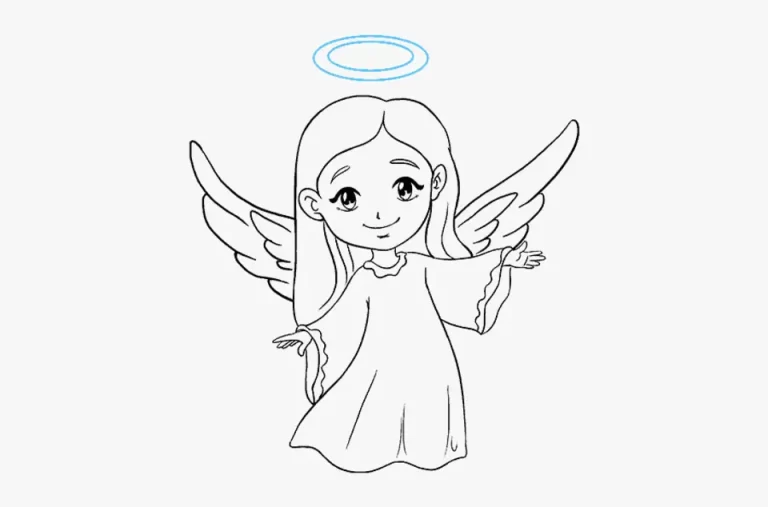 Лёгкий рисунок ангела