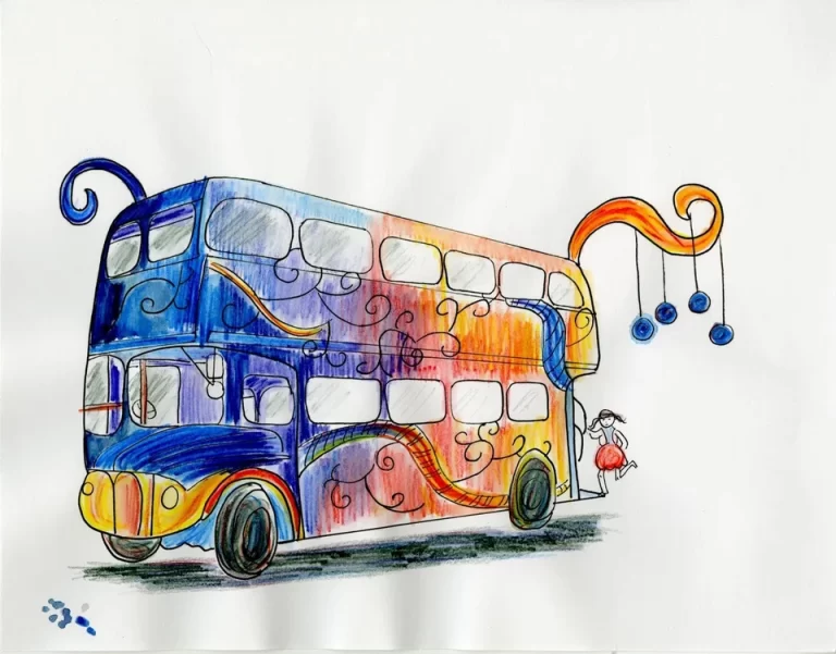 Рисование английский автобус