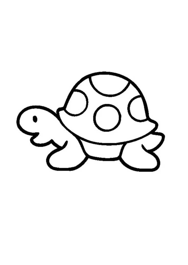 Черепаха трафарет для рисования