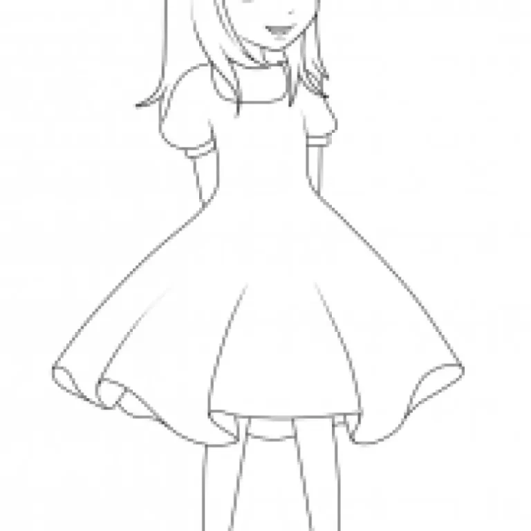 Девушка в платье рисунок карандашом
