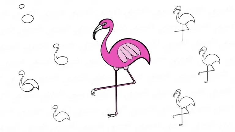 Простые Шаги: Как Легко Нарисовать Фламинго