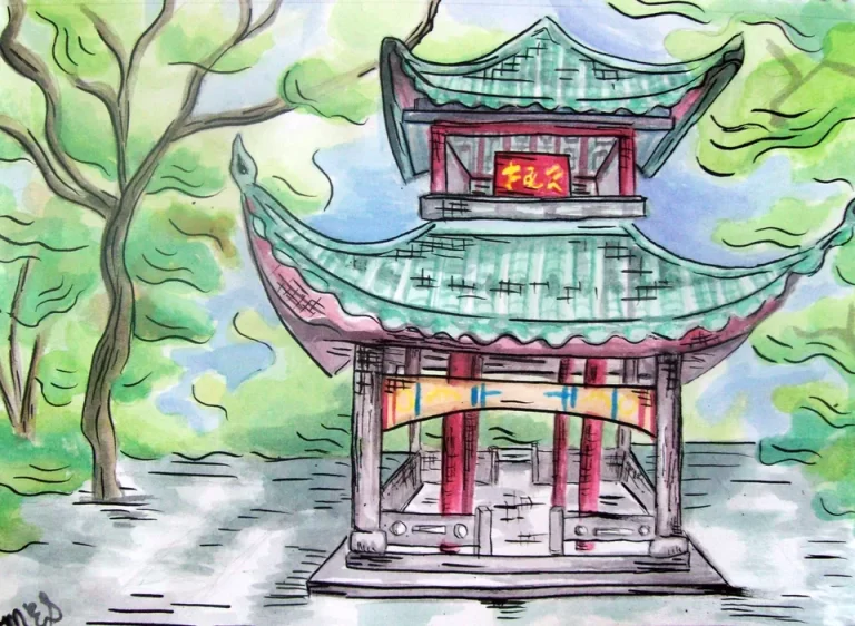 Изучаем Рисование Китайского Дома В 4 Классе