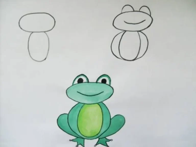 Рисунок лягушки простой