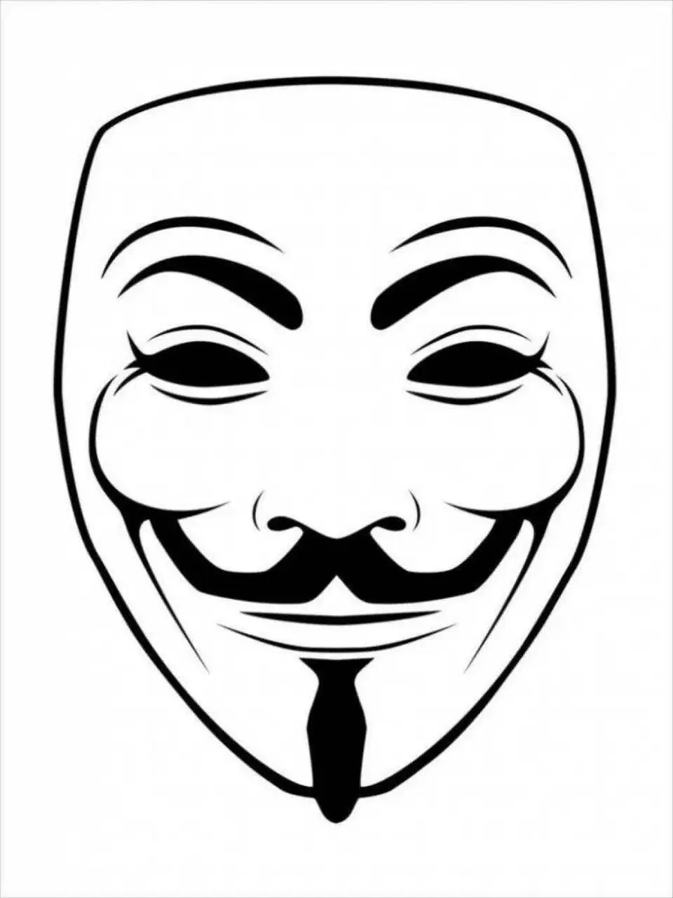Разукрашенная маска анонимуса