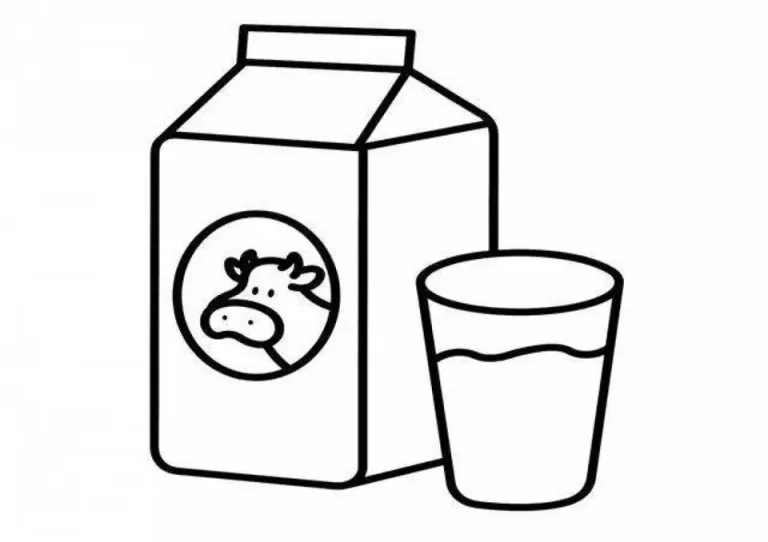 Раскраска молочные продукты