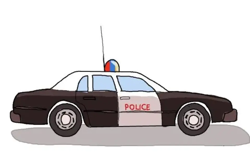 Полицейская машина для рисования