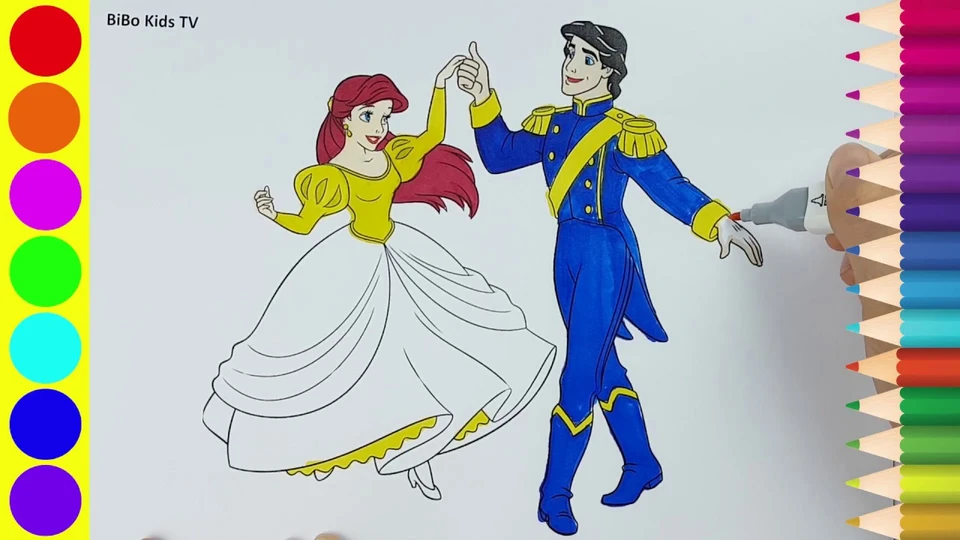 Принц и принцесса рисовать