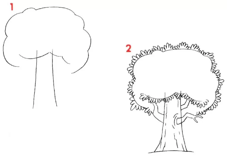 Искусство Природы: Простой Рисунок Дерева Вдохновляет Вас
