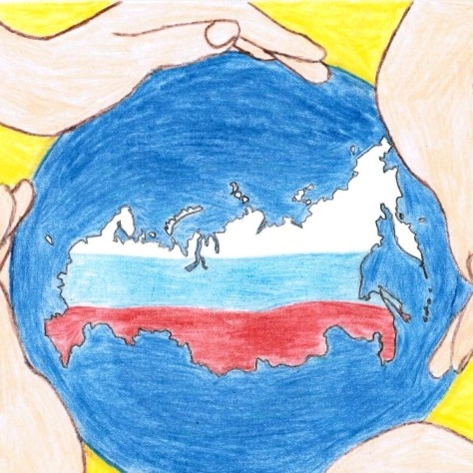 Россия рисунки детей