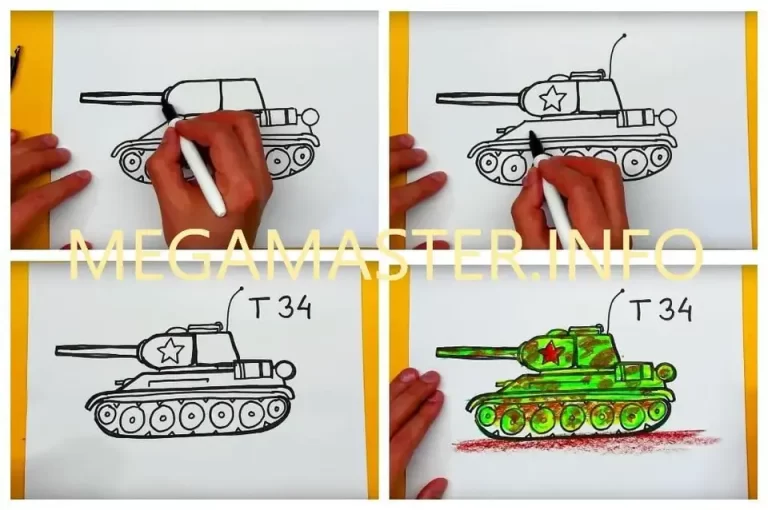 Рисунок танка т 34 легкий