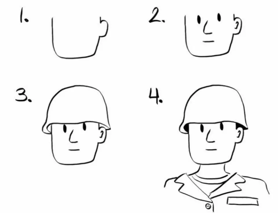 Как нарисовать солдата легко и просто и красиво
