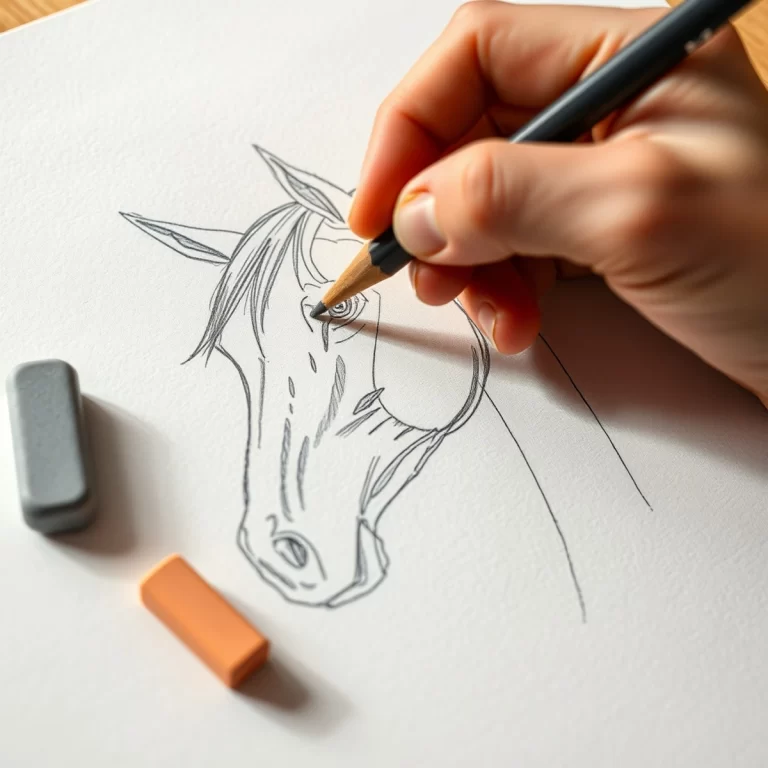 Как нарисовать лошадь карандашом поэтапно для начинающих и детей
