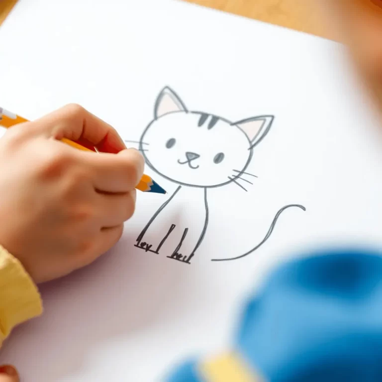 Как нарисовать кошку легко для детей: простой пошаговый урок