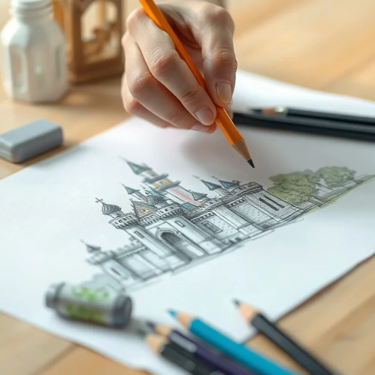 Как рисовать красивый замок поэтапно: простое руководство для начинающих