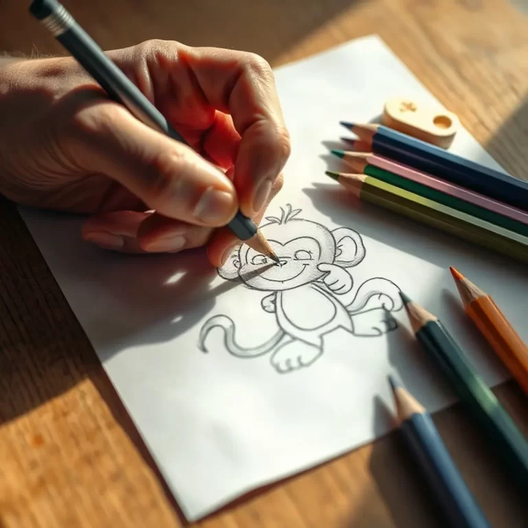 Как рисовать обезьяну: пошаговый урок для детей и начинающих