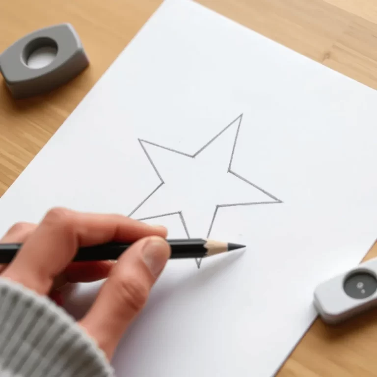 Как нарисовать звезду карандашом поэтапно: от 5-конечной до 7-конечной