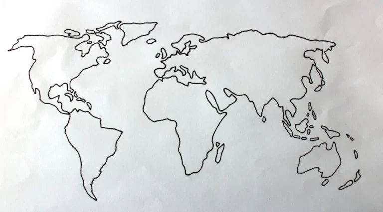 Карта мира карандашом