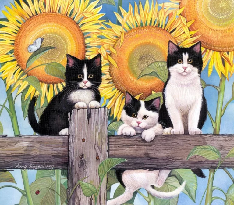 Искусство: Кошка На Заборе – Великолепный Рисунок, Полный Очарования
