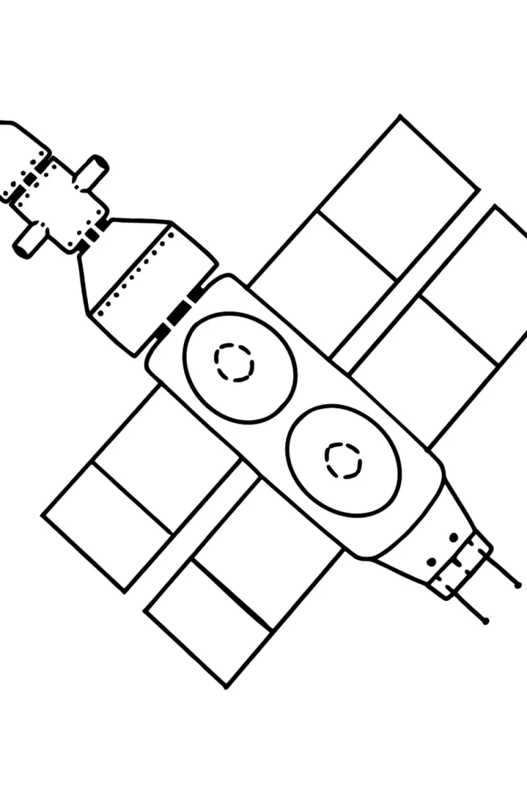 Спутник раскраска для детей