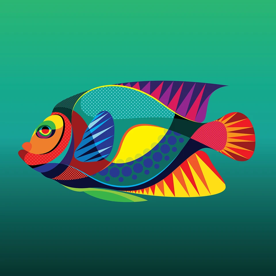 Красочная рыбка