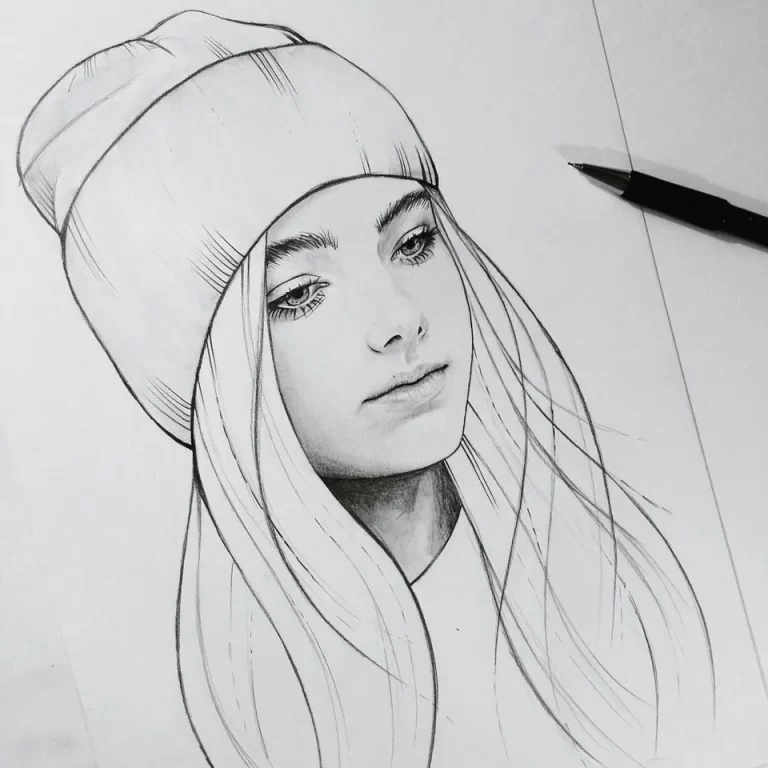 Срисовки карандашом девушки