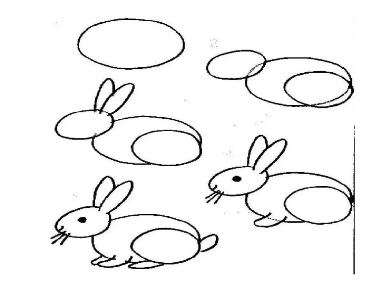 Простой рисунок зайца