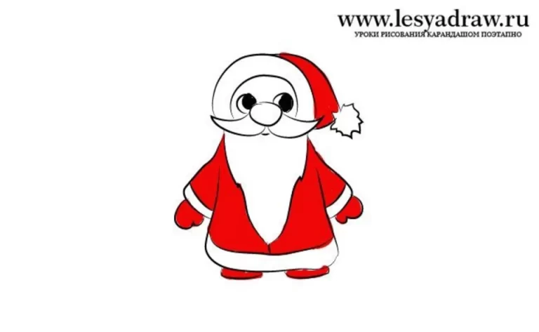 Пошаговая Инструкция: Как Нарисовать Деда Мороза