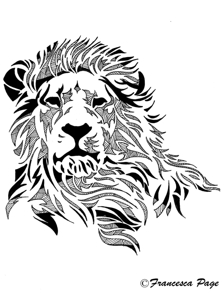Искусство Черно-Белых Рисунков: Образ Льва В Фокусе