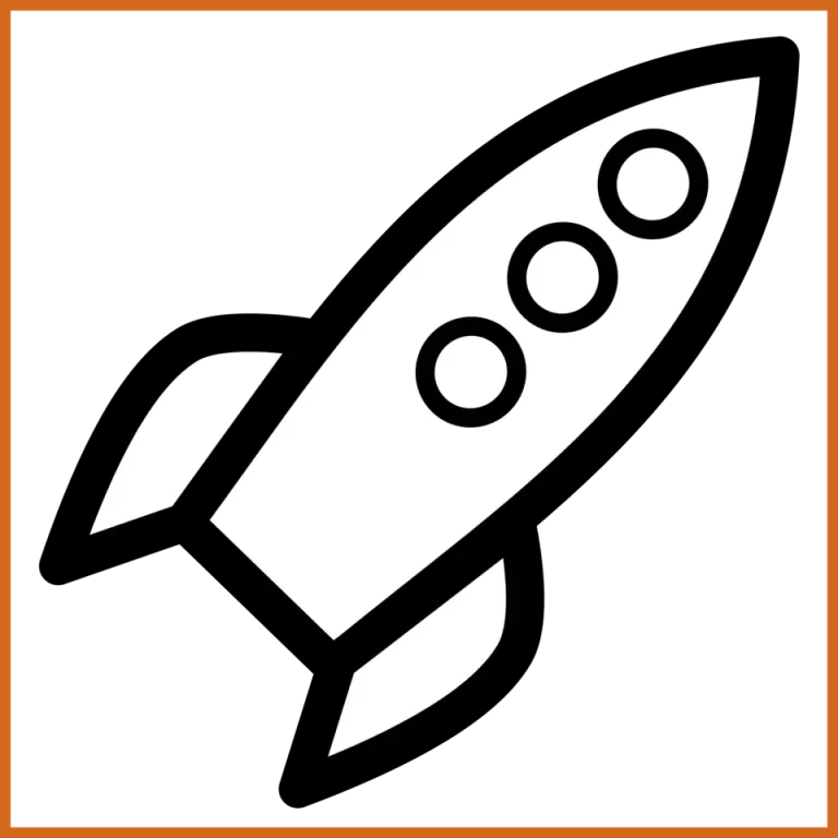 Иконка ракета на прозрачном фоне