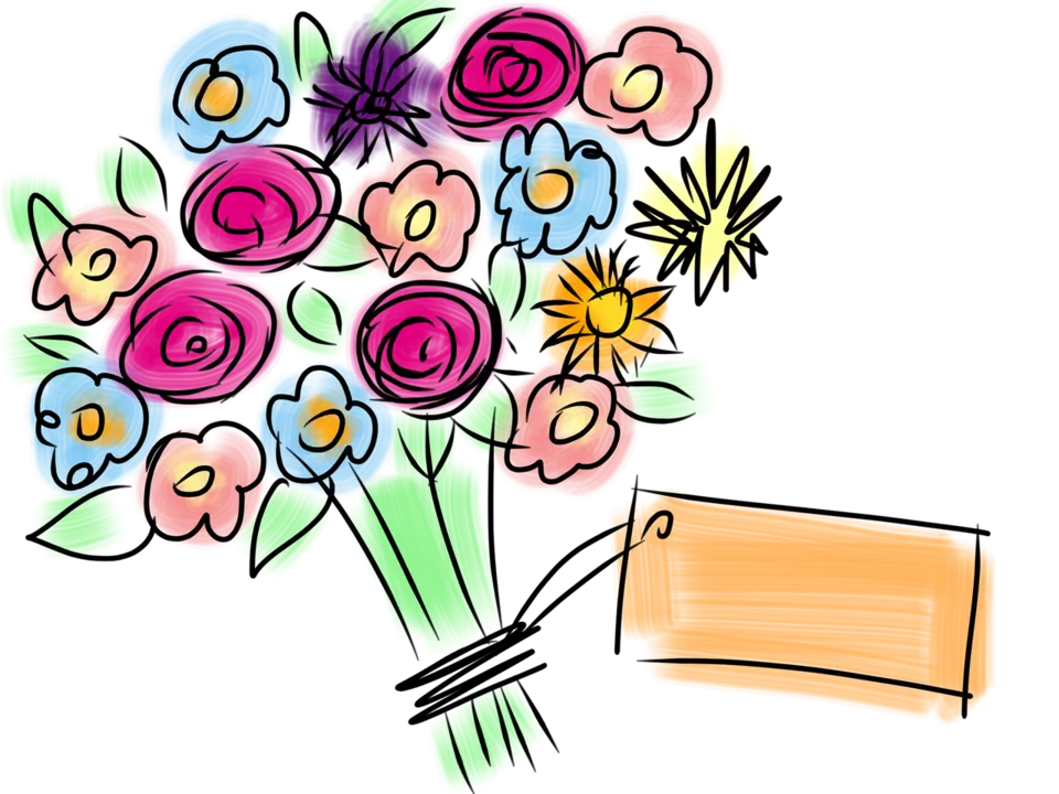 Букет цветов рисунки