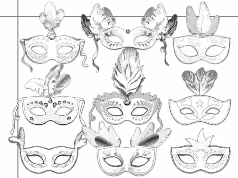 Эскиз карнавальной маски
