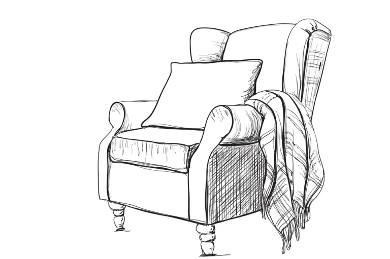 Кресло рисунок карандашом