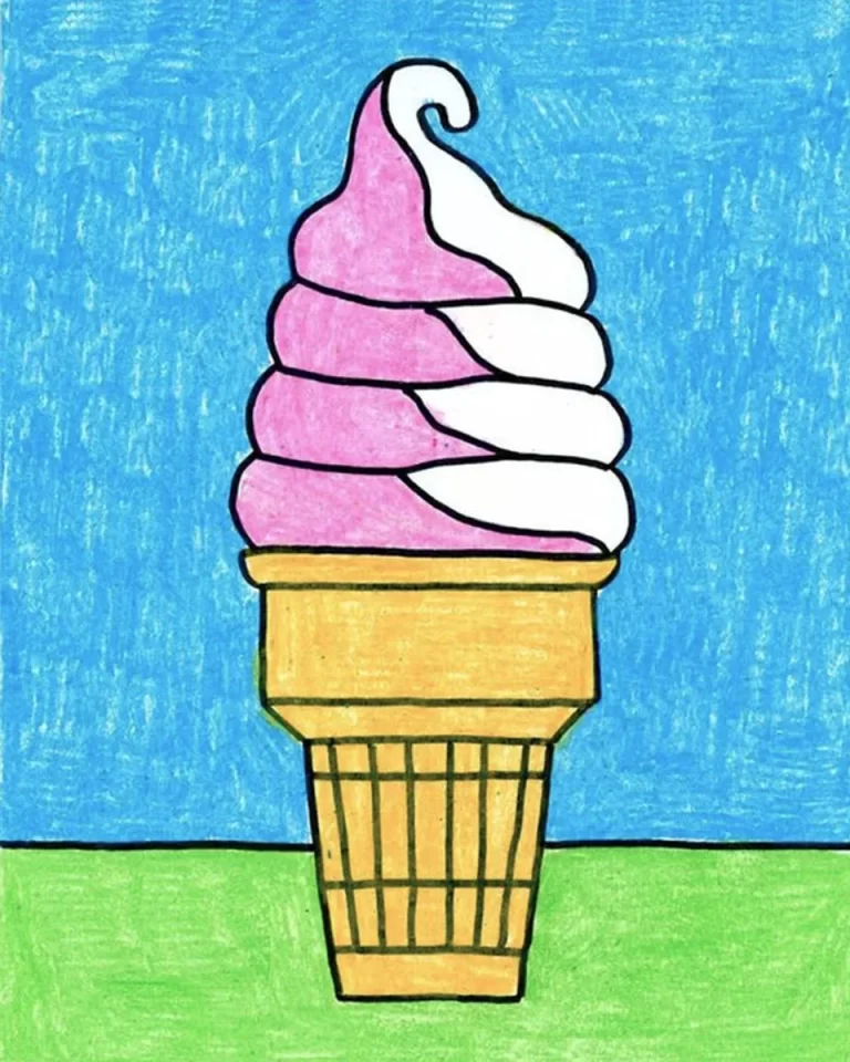 Мороженое рисунок для срисовки
