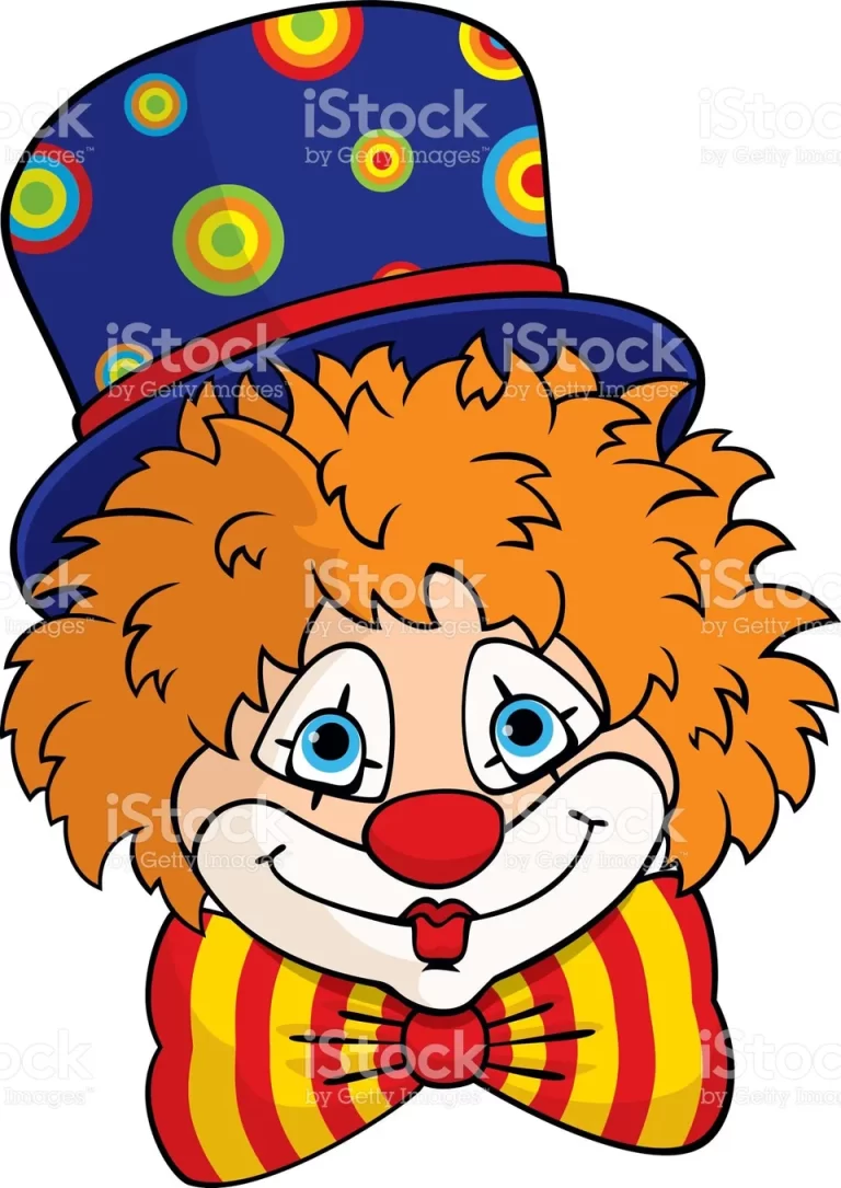 Веселый Разноцветный Клоун, Нарисованный Моей Племянницей