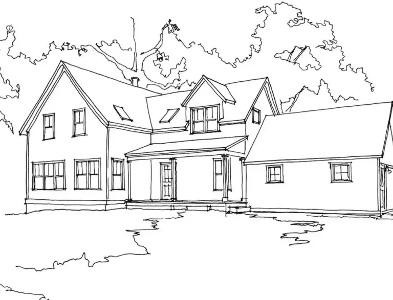 Искусство Карандашного Рисования: Двухэтажный Дом В Деталях