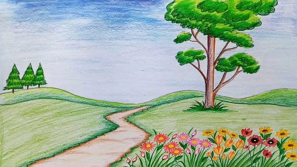 Рисунки для срисовки природа