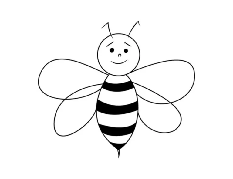 Рисунок пчелы для срисовки