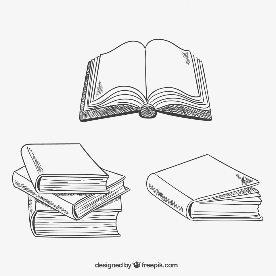 Раскрытая книга рисунок карандашом
