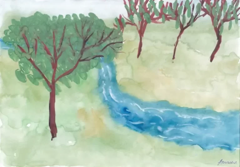 Искусство Карандашом: Великолепные Весенние Воды На Рисунке