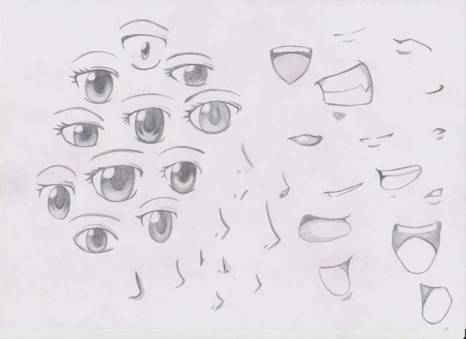 Рисуем аниме глаза