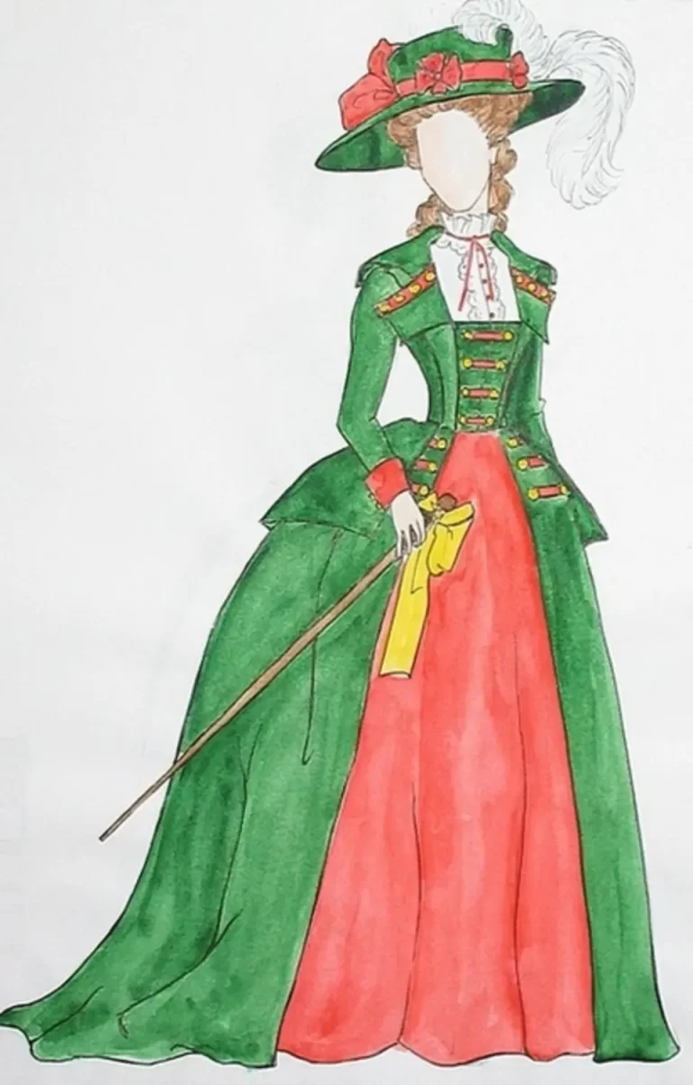 Эскиз костюма западной европы 17 века