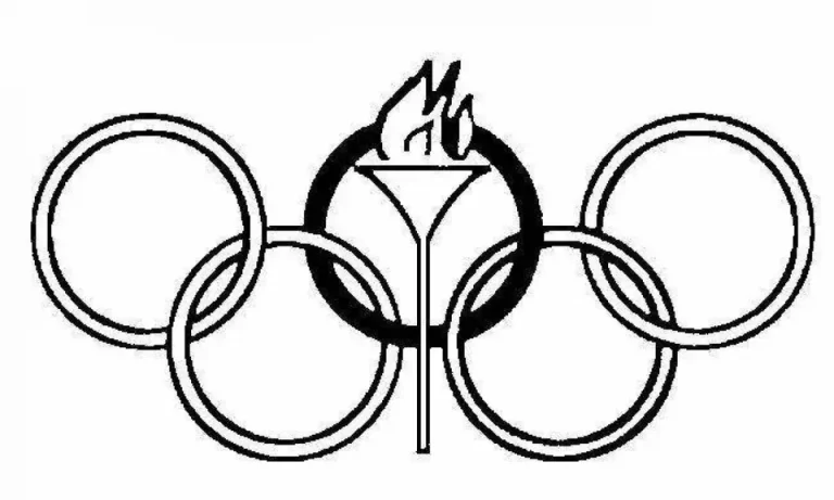 Контурное изображение олимпийских колец