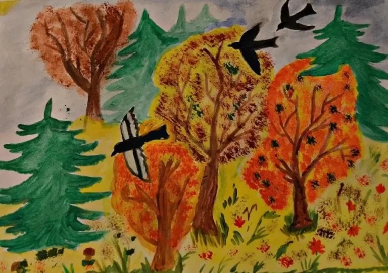 Искусство Осени: Впечатляющий Рисунок Природы В Сезон Перемен