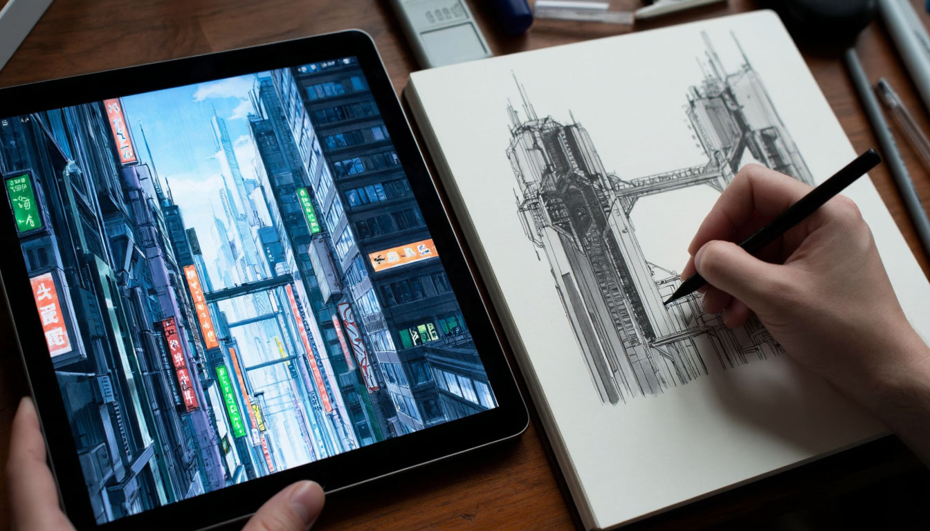 Почему аниме — это идеальный учебник по рисованию фонов